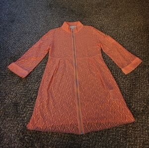 Simply Noelle Coral Tunic Dress Jacket Cardigan S / M